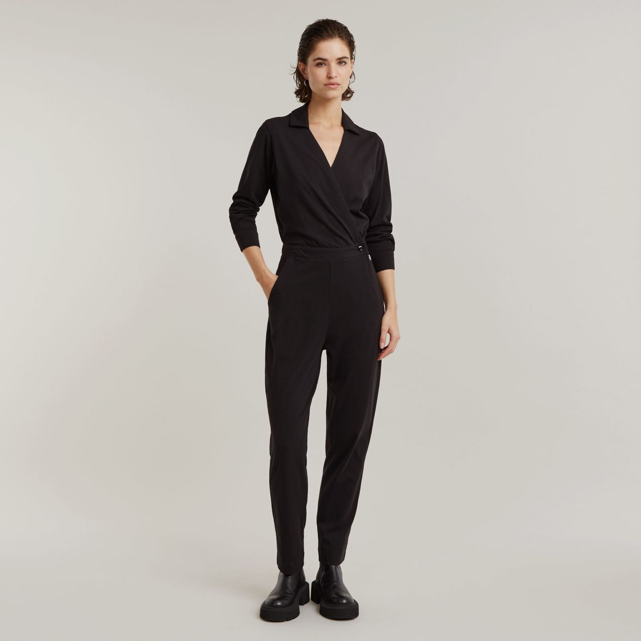 G-star Woman's Suit  D25024-b771 Jumpsuit 6484 Black