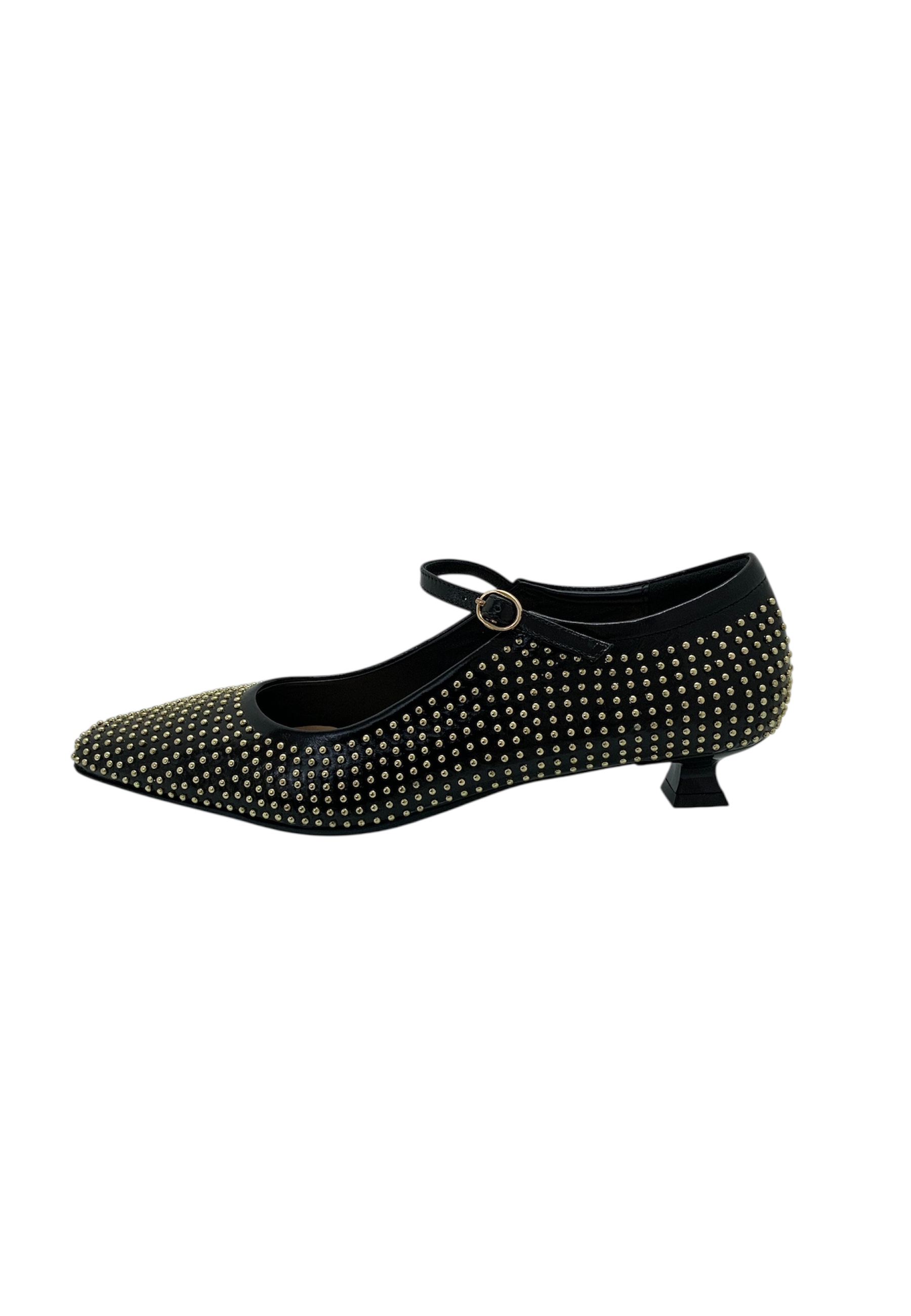 Marc Ellis Ballerina Heel 3cm Woman  With Studs In Black
