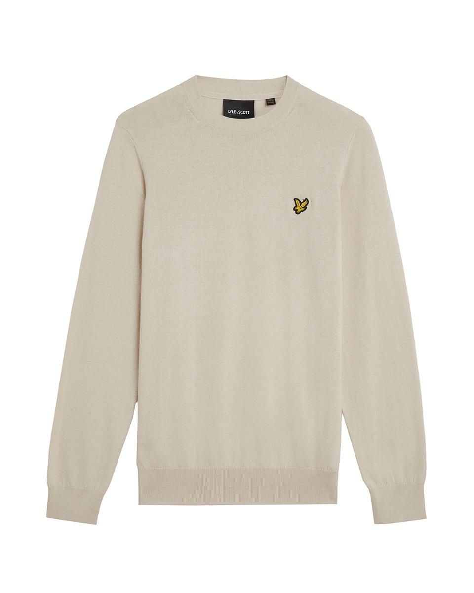 Lyle-and-scott-1874 Shirts Man Lyle And Scott 1874 Kn2110v Merino Crew W870 Covenant In Sand