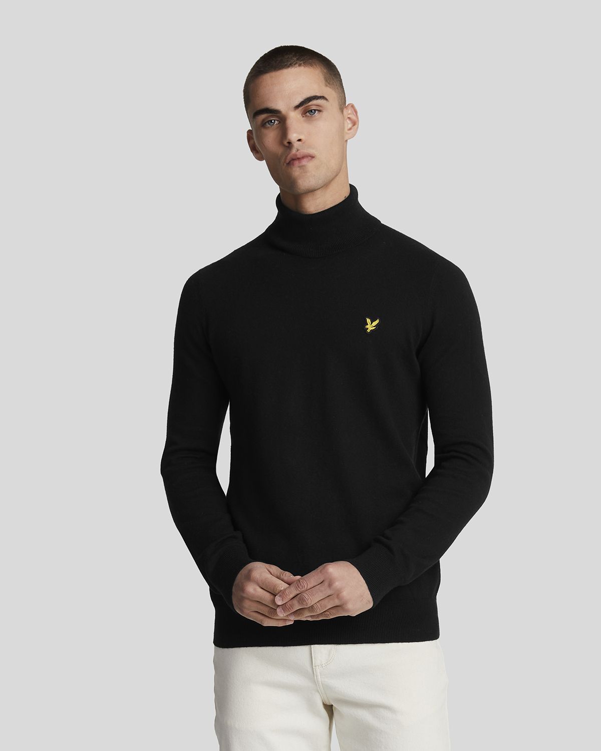shirts man Lyle And Scott 1874 kn2103v cotton merino z865 jet