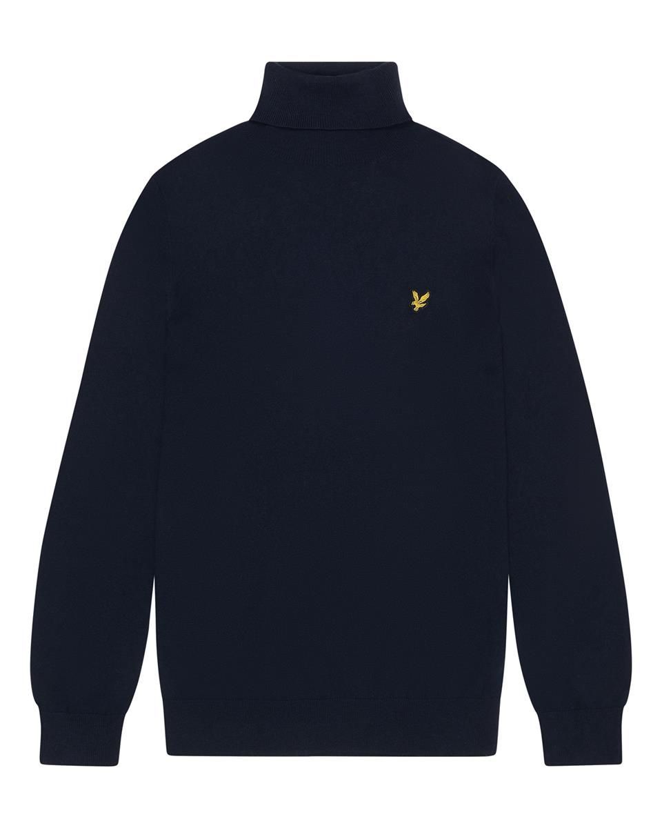 Lyle-and-scott-1874 Shirts Man Lyle And Scott 1874 Kn2103v Cotton Merino Z271 Dark Navy In Blue