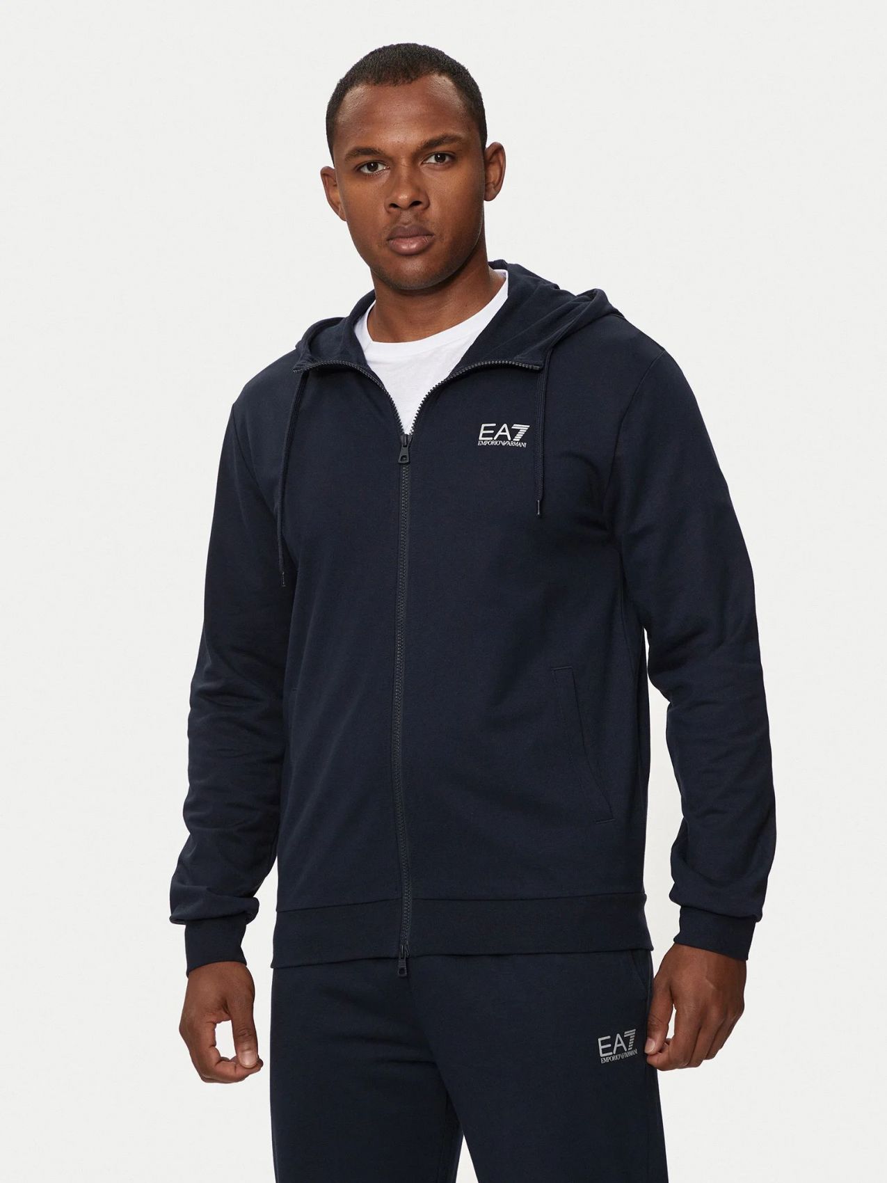 Ea7 Sweatshirt Sport Man  8npm33 Pjvrz 0562 Blue Arms