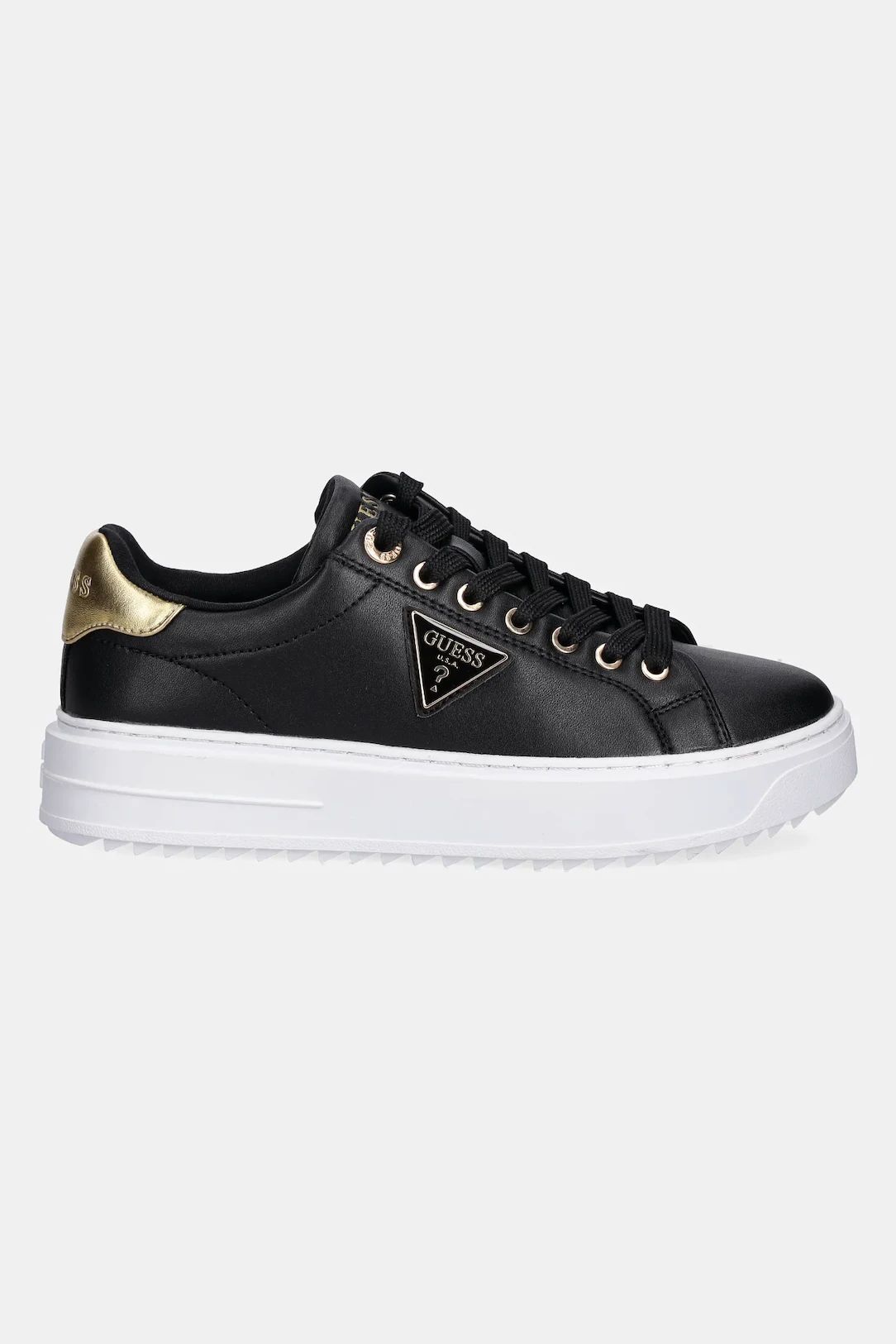 Guess Women's Sneakers  Fljd12 Lea12 Denesa12 Blkgo In Black