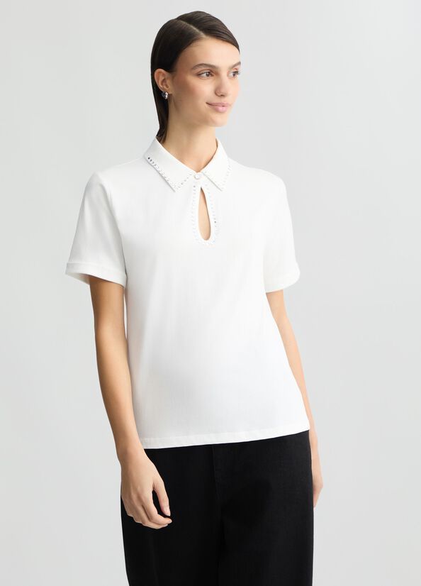 Liu •jo Woman Polo Liu Jo Wa5308 J4909 00474 In White