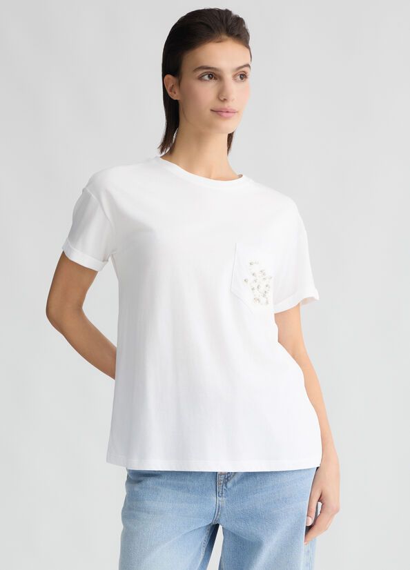 Liu •jo T-shirt Woman Liu Jo Wa5140 Js904 M9498 In White