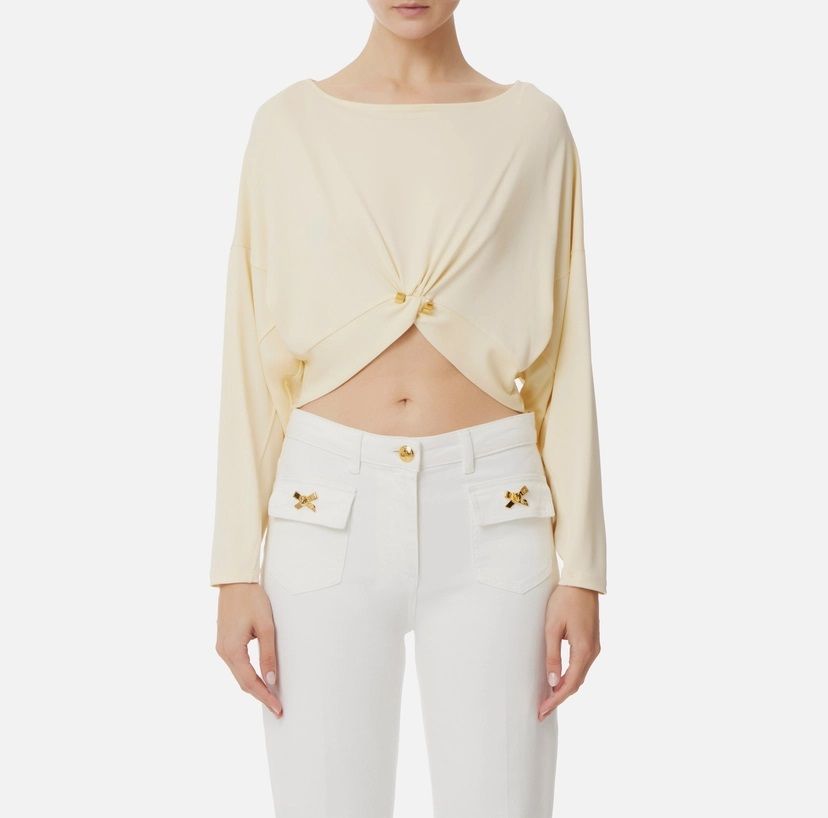 Elisabetta Franchi Sweater Woman Color Yellow In Yellow