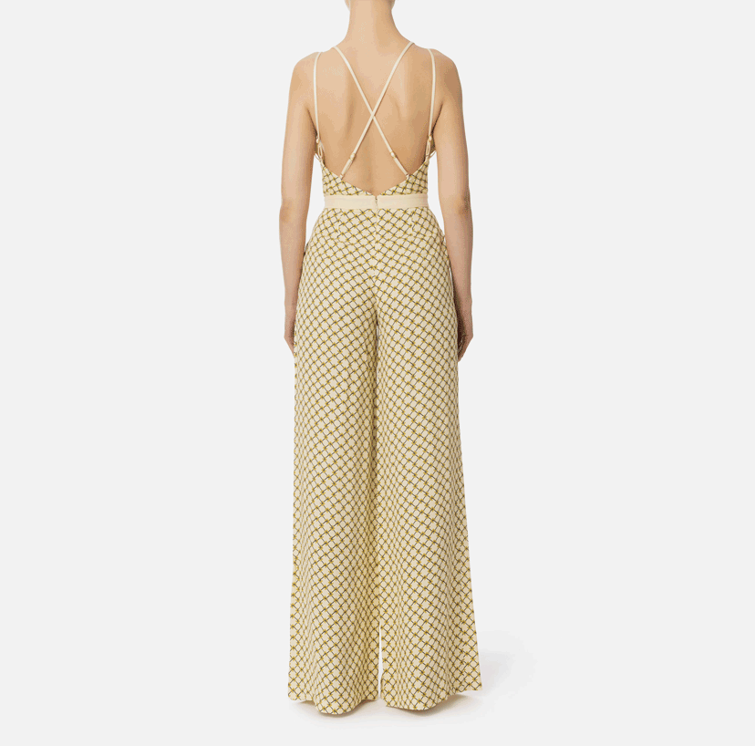 Elisabetta Franchi Woman's Suit Tu03551e2 Dj6 In Yellow