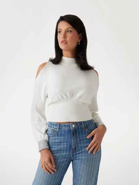 Guess Women's Knitwear  W5rr02 Z2zk2 G1o6 In White