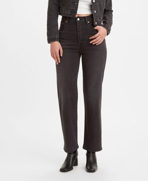 Levi's Jeans Woman Levis 72693 0134 L.27 - Ribcage Straight Denim Black In Black