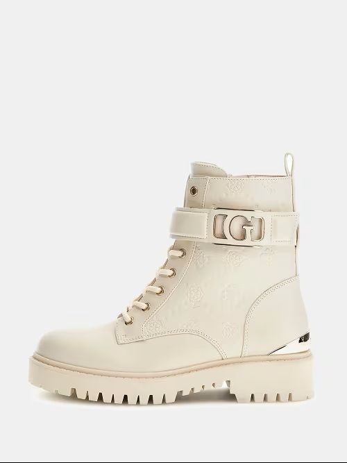 Guess Tronchetto E Stivaletto Donna  ♪ Fal10 Oranda Ivory In Neutral