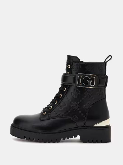 Guess Tronchetto E Stivaletto Donna  ♪ Fal10 Oranda Black In Black