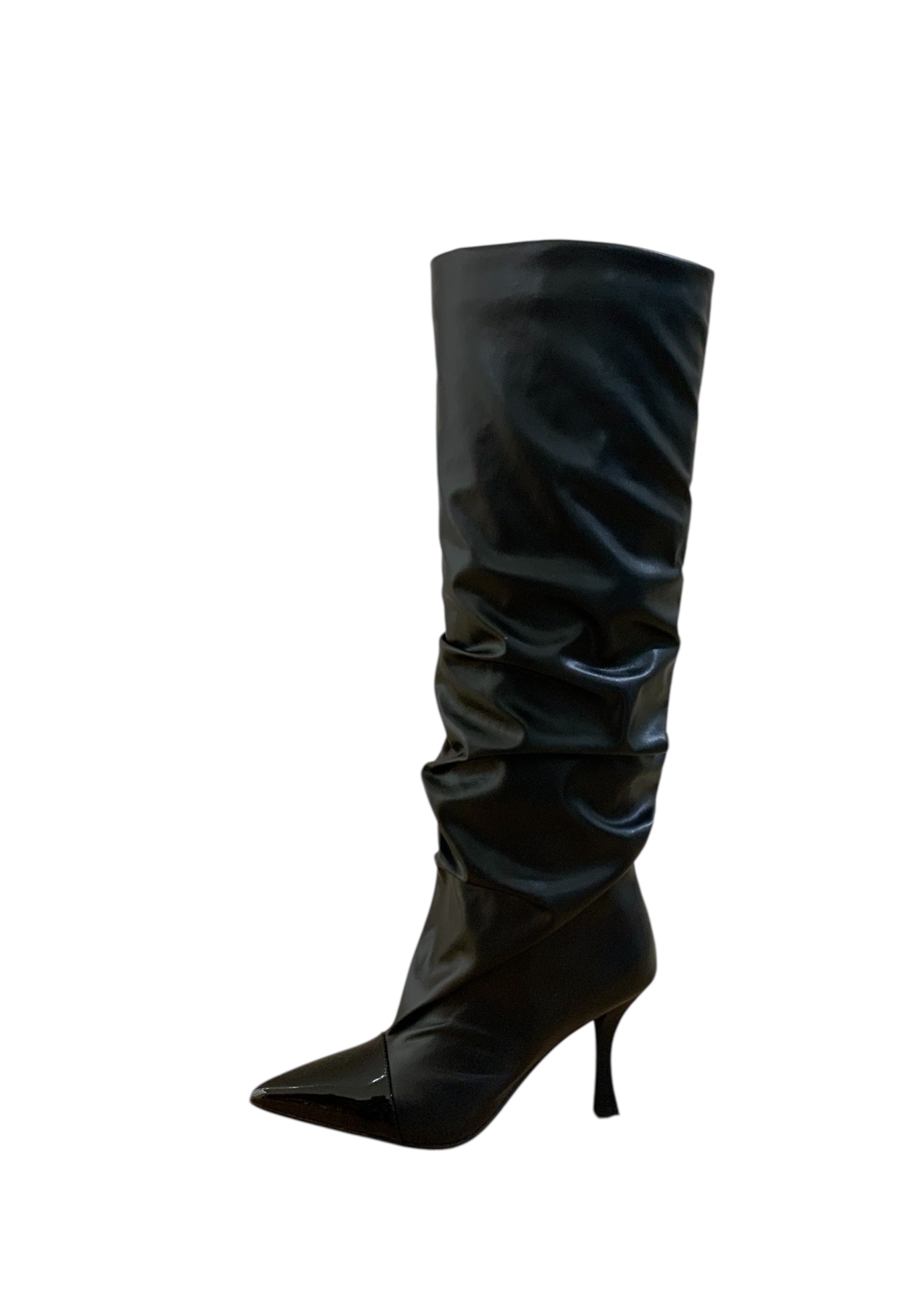 Marc Ellis Boots Heel 9cm Draped Woman  With Paint Tip In Black