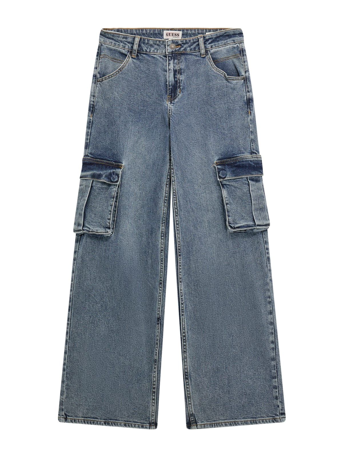 Guess Jeans Jeans Woman  W4gg19 D4on0 Go Kit Cargo F7wu Medium Wash In Blue