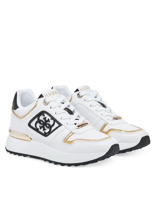 Guess Women's Sneakers  ♪ Ele12 ♪ In White