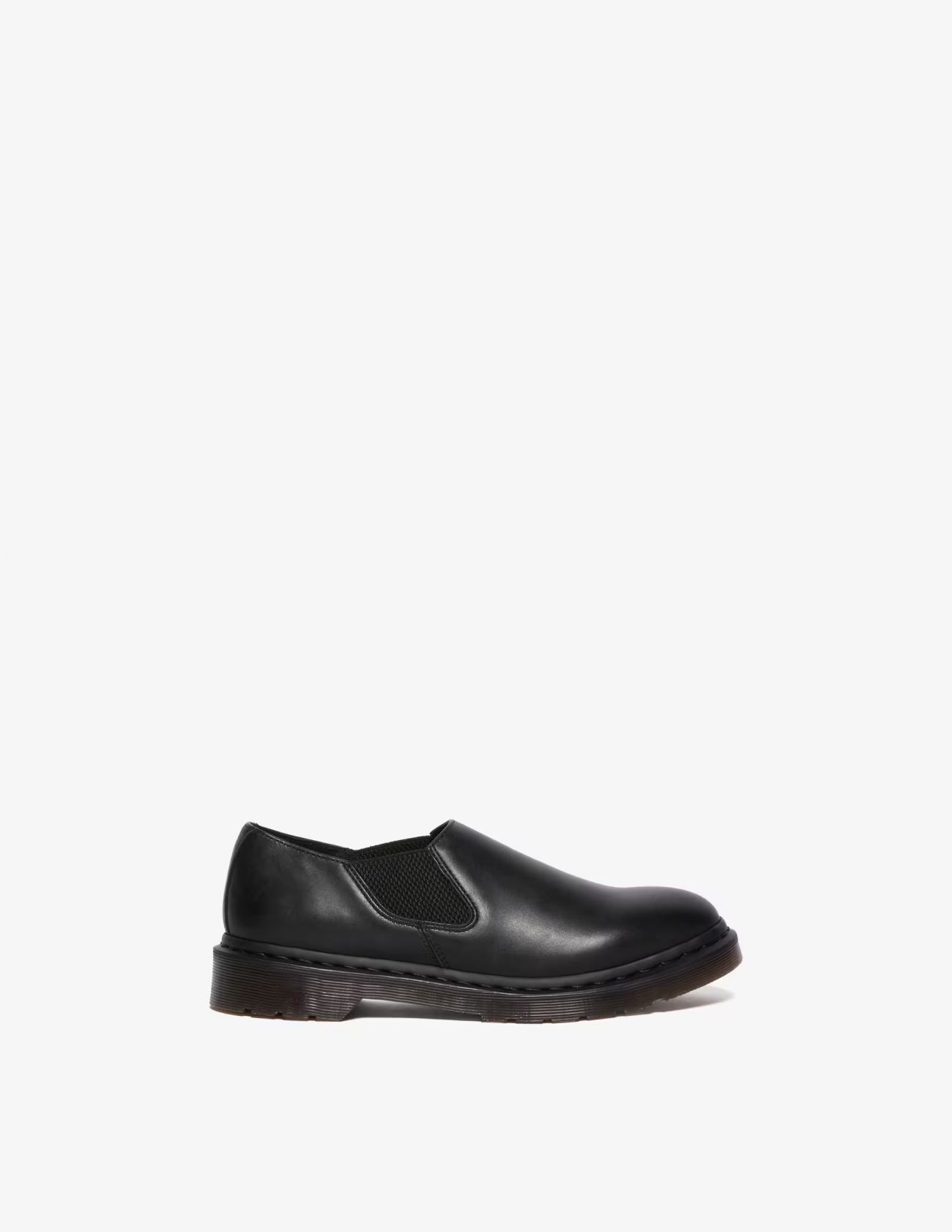 Dr. Martens Black Louis Analine Leather Slip-on Loafers In Black