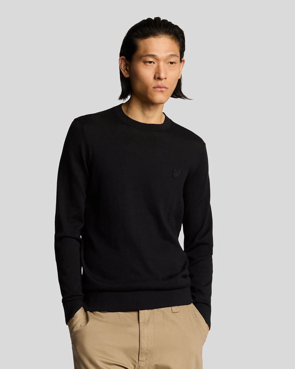 Lyle-and-scott-1874 Shirts Man Lyle And Scott 1874 Kn2235ton Superfine Z865 Jet Black In Black