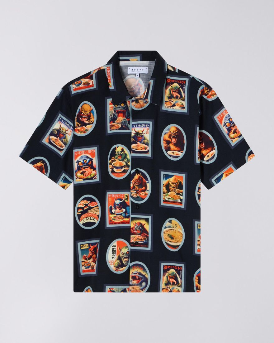 Edwin Shirts Man I034970.08.67 Hara Hachi Multicolor In Black