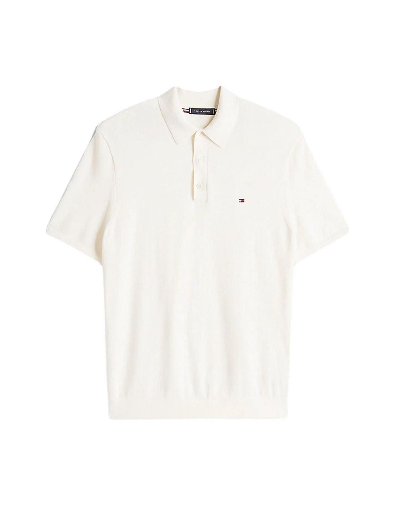 Tommy Hilfiger Polo Man  Mw0mw38465 Interlock Placket Ybr White In White