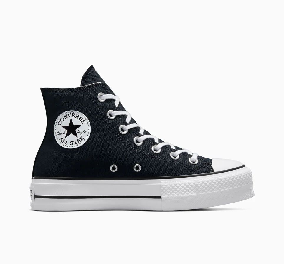Converse Women's Sneakers  560845c Ct Hi Platform Black/white In Black