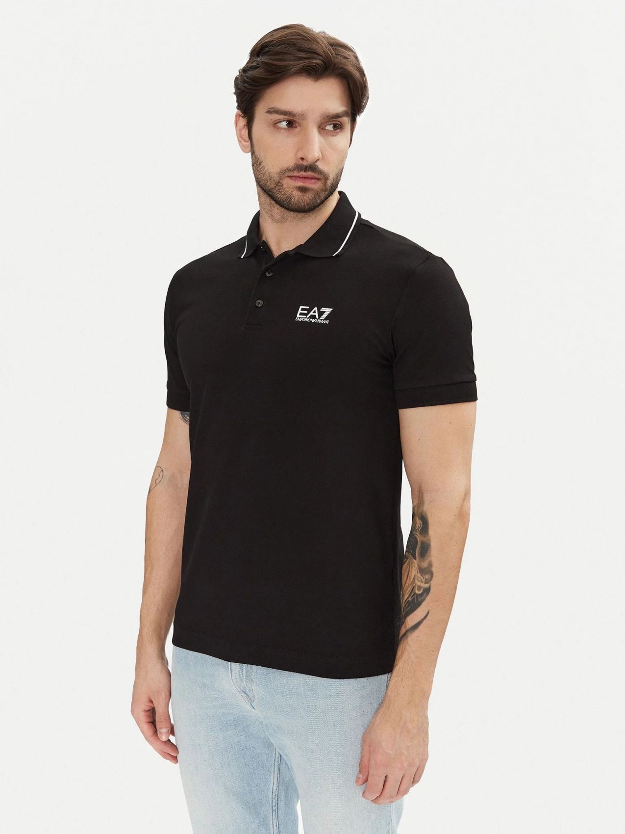 Ea7 Polo Man  8npf16 Pjvuz 1200 Black In Black