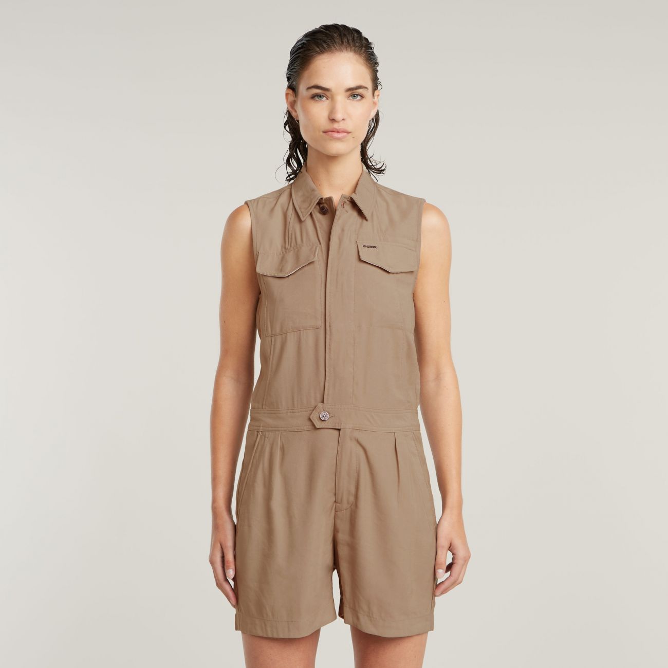 G-star Woman's Suit  D26009-d522 Summer Playsuite C626 Light Toggee In Sand