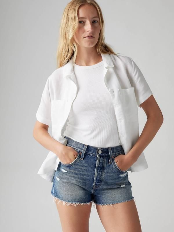 Levi's Shorts And Bermuda Woman Levis 56327 0472 - 501 Original Short Verified Vintage Shorts In Multi