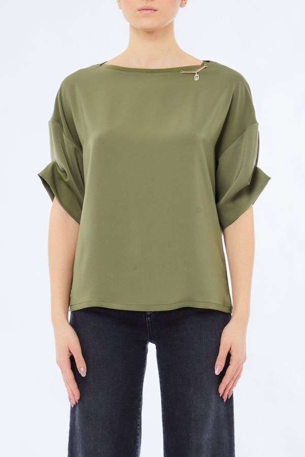 Liu •jo T-shirt Woman Liu Jo Mf5211 J7821 90512 In Green