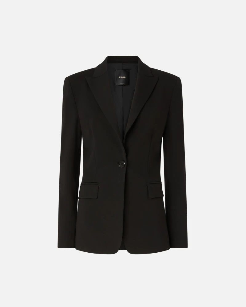Pinko Giappone Single-breasted One Button Jacket In Black