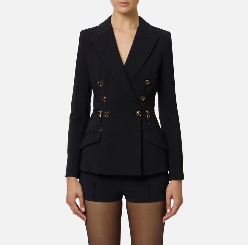 Elisabetta Franchi Women's Outerwear And Jackets Gi17256e2 110 In Black