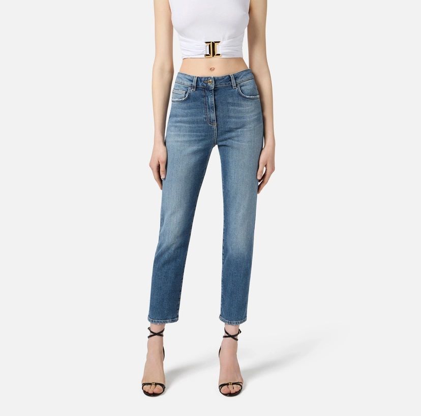 Elisabetta Franchi Jeans Woman  Pj07n56e2 192 In Blue