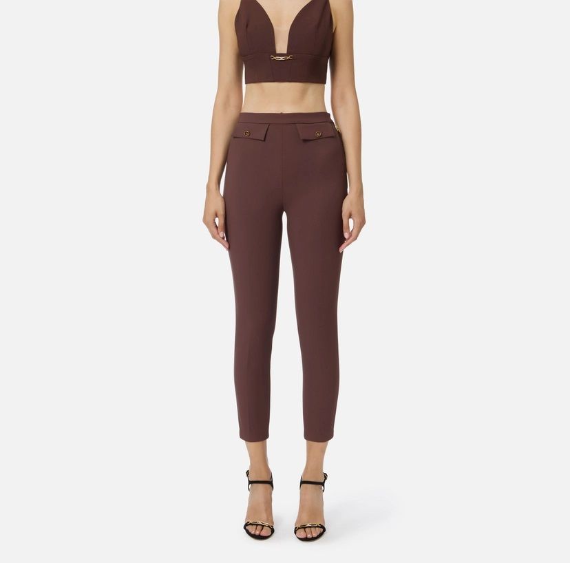 Elisabetta Franchi Women's Trousers  Pa12056e2 Ea3 In Brown
