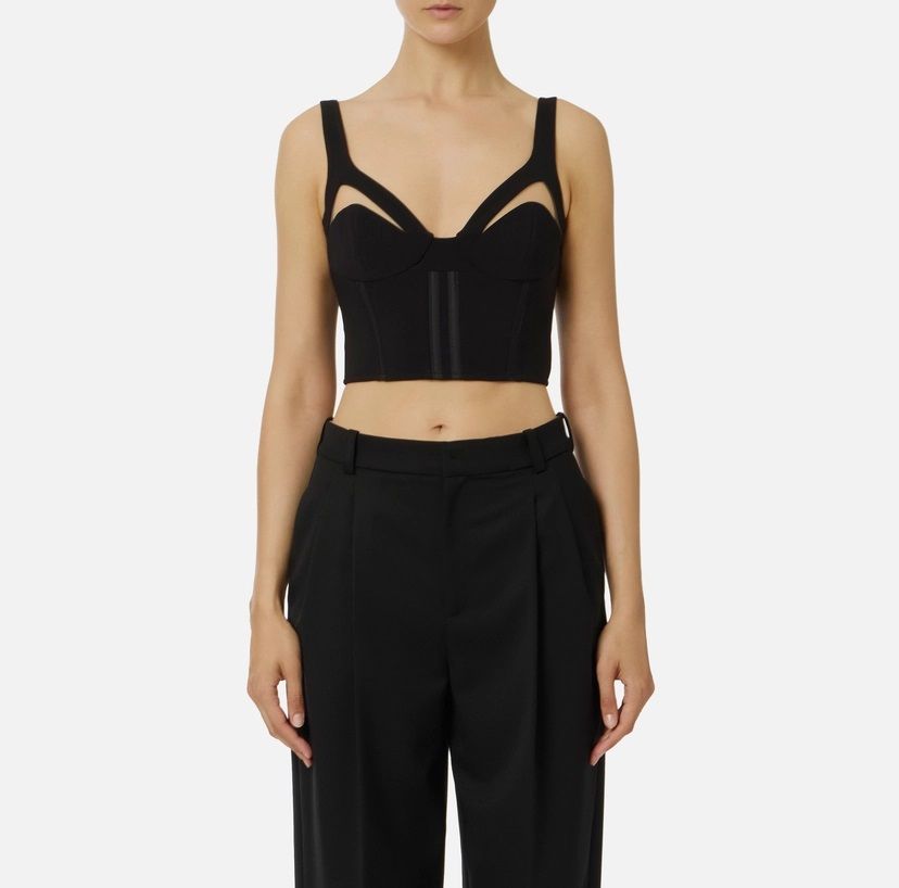 Elisabetta Franchi Top And Body Women  To03856e2 110 In Black