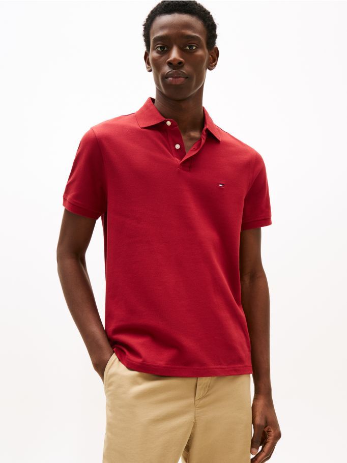 Tommy Hilfiger Polo Man  Mw0mw17770 Rbt Reg Polo Xit In Red