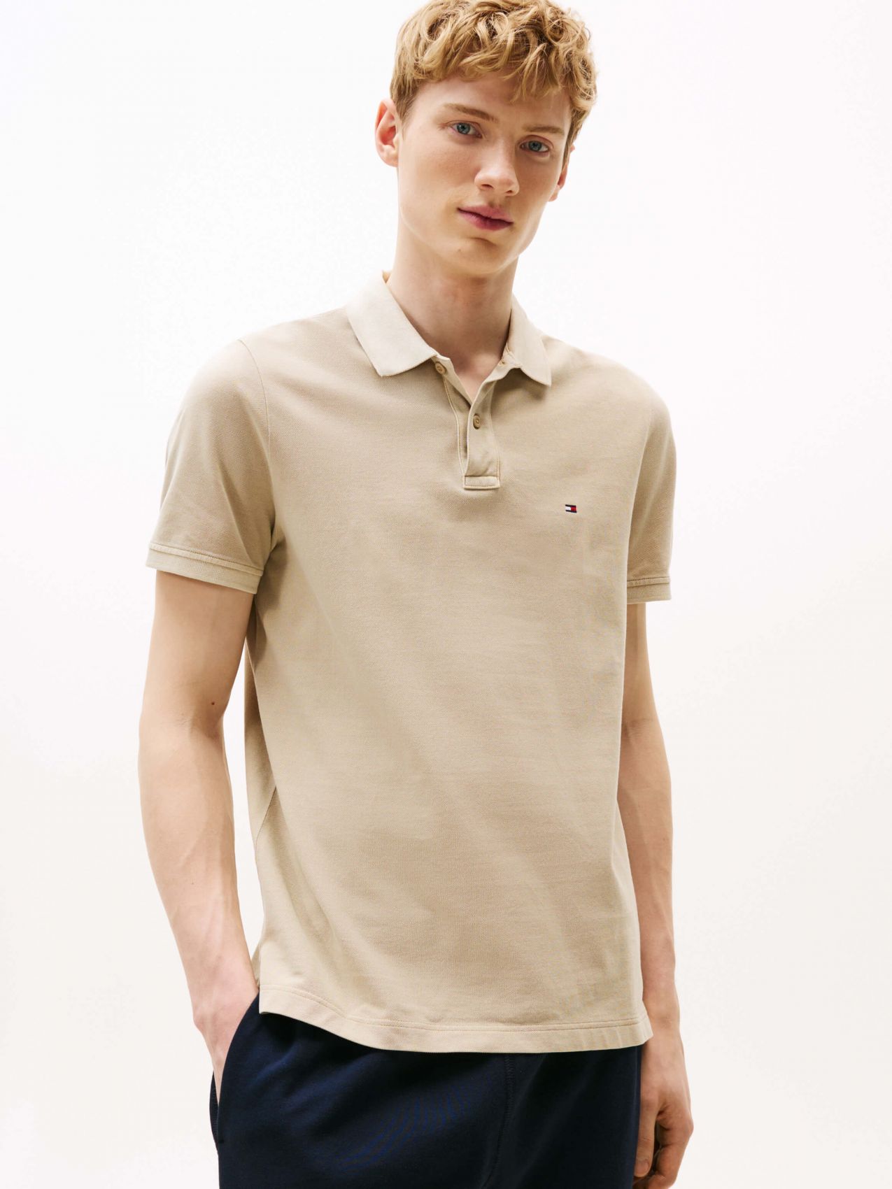 polo man Tommy Hilfiger mw0mw34757 grmt dye rbt sandalwood