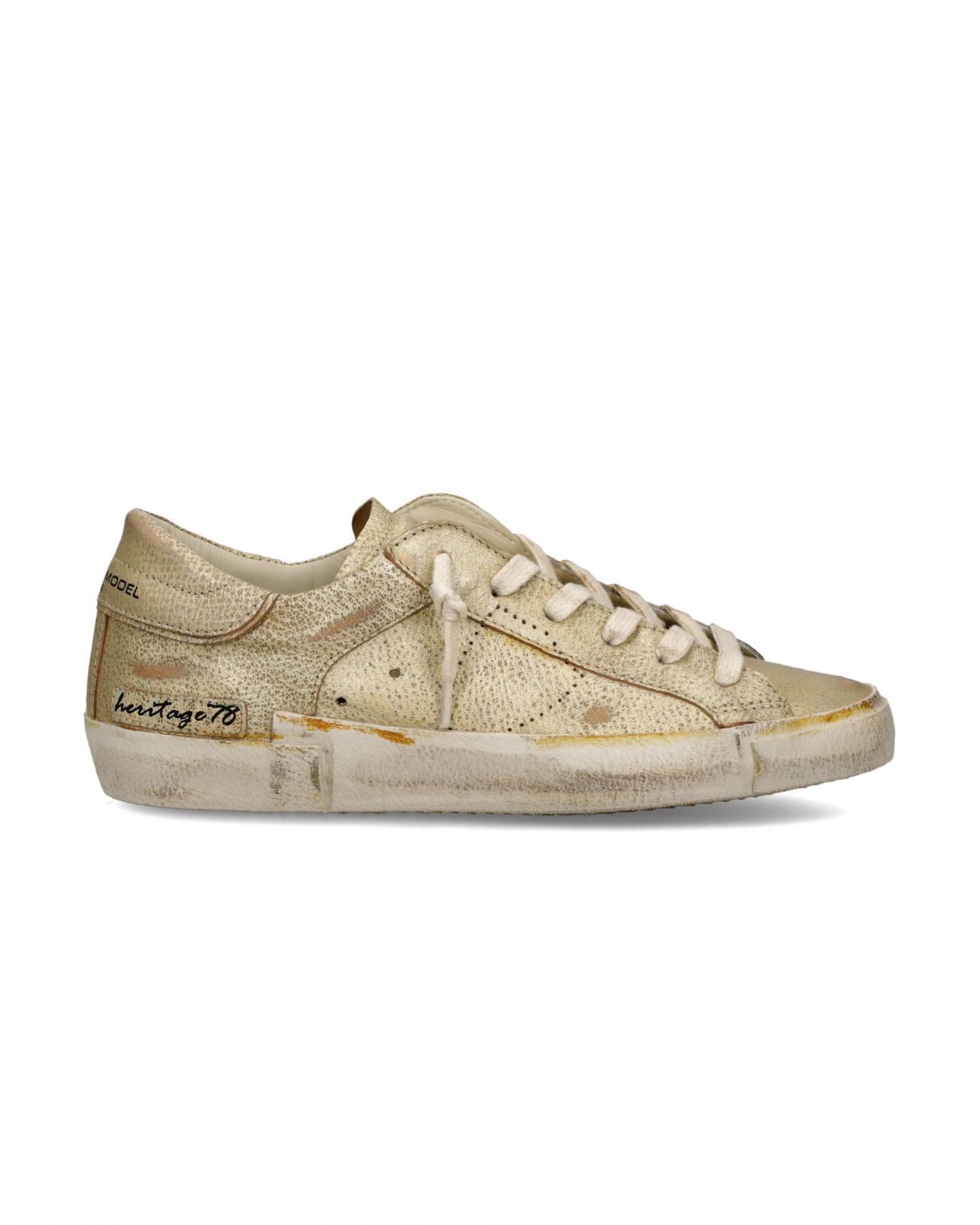 Philippe Model Women's Sneakers Paris ♪ Hm03 Paris X Vintage 78 Metal Platinum In Gray