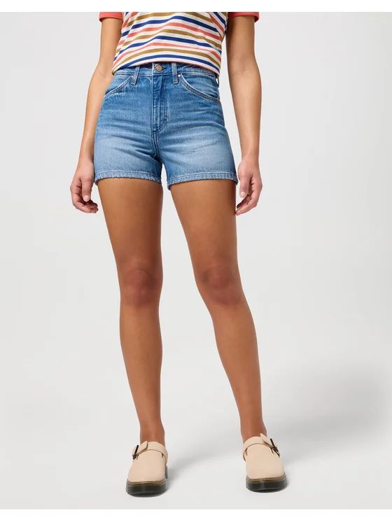 shorts and bermuda women Wrangler 112351076 short cowboy 3inch denim medium