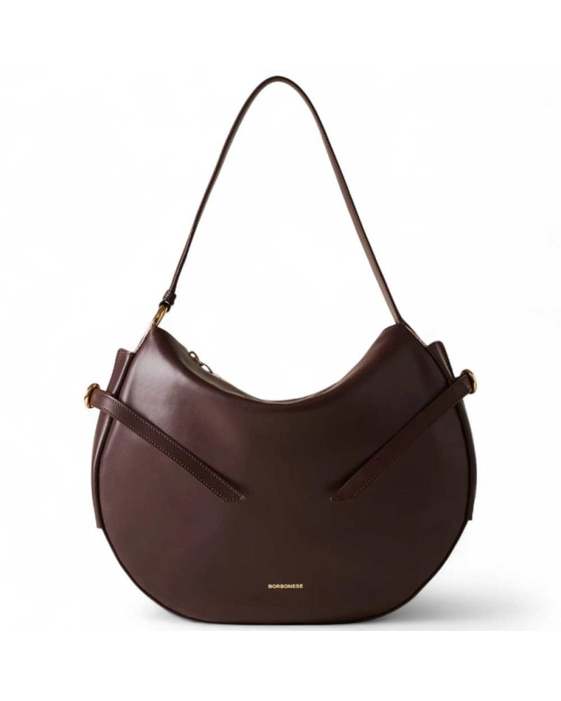 Borbonese Hobo Castano/Mushroom Sac a main femme - 91010103-AU5-069