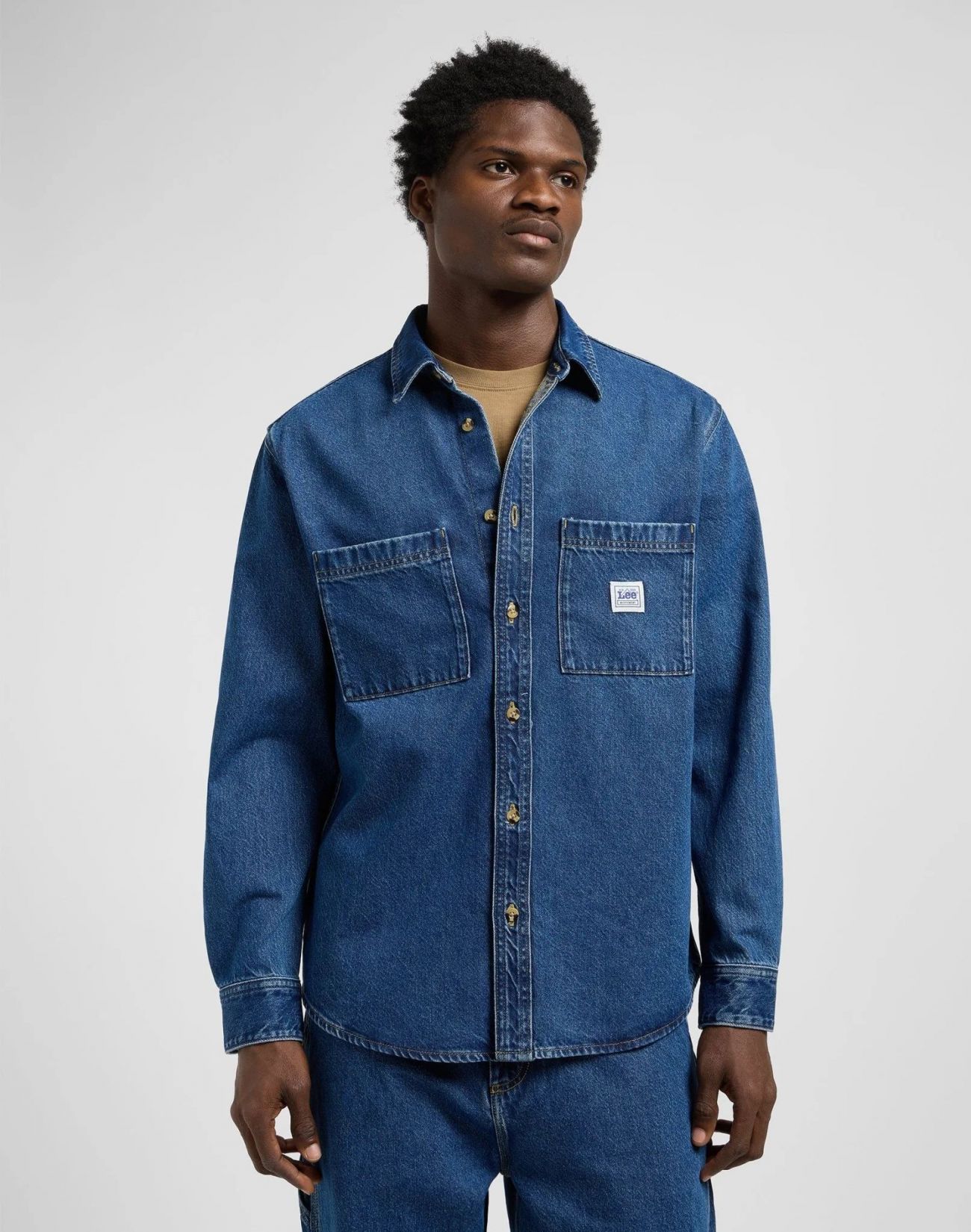 shirts man Lee 112370475 workwear turn