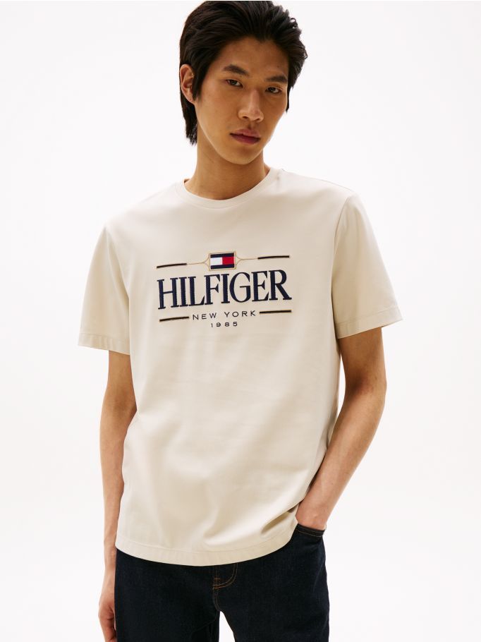 t-shirt man Tommy Hilfiger mw0mw39585 icon acg newspint