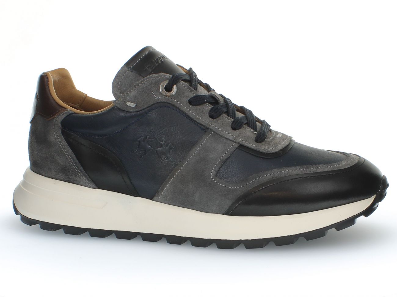 La Martina Men's Sneakers  050.az0.bd Grey/blue In Multi