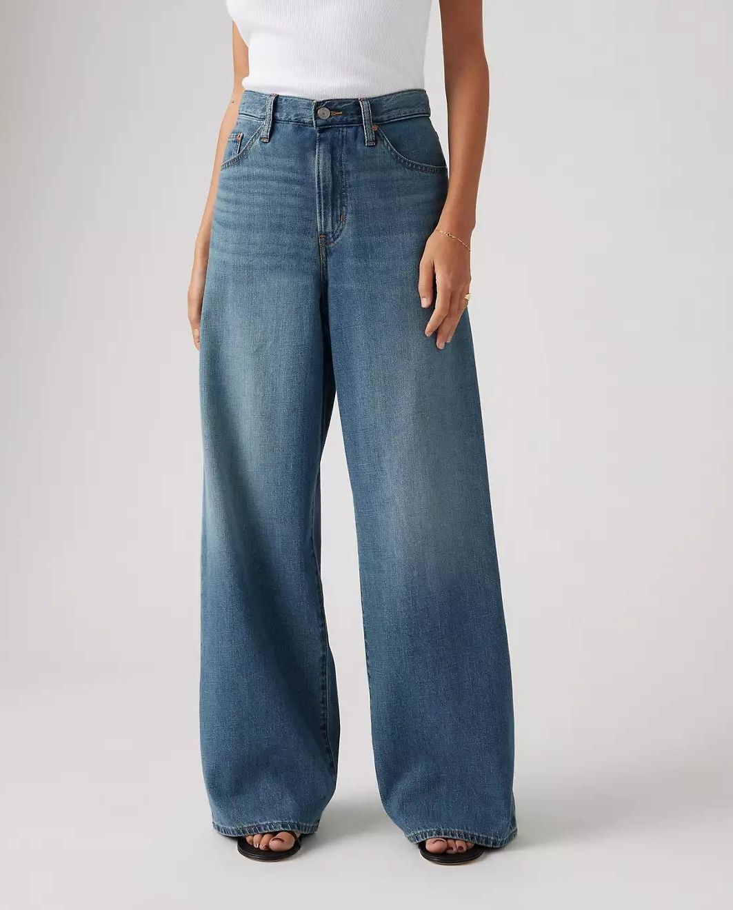 Levi's Jeans Woman Levis A8701 0009 - Straight Stop Flaxing Jeans In Blue