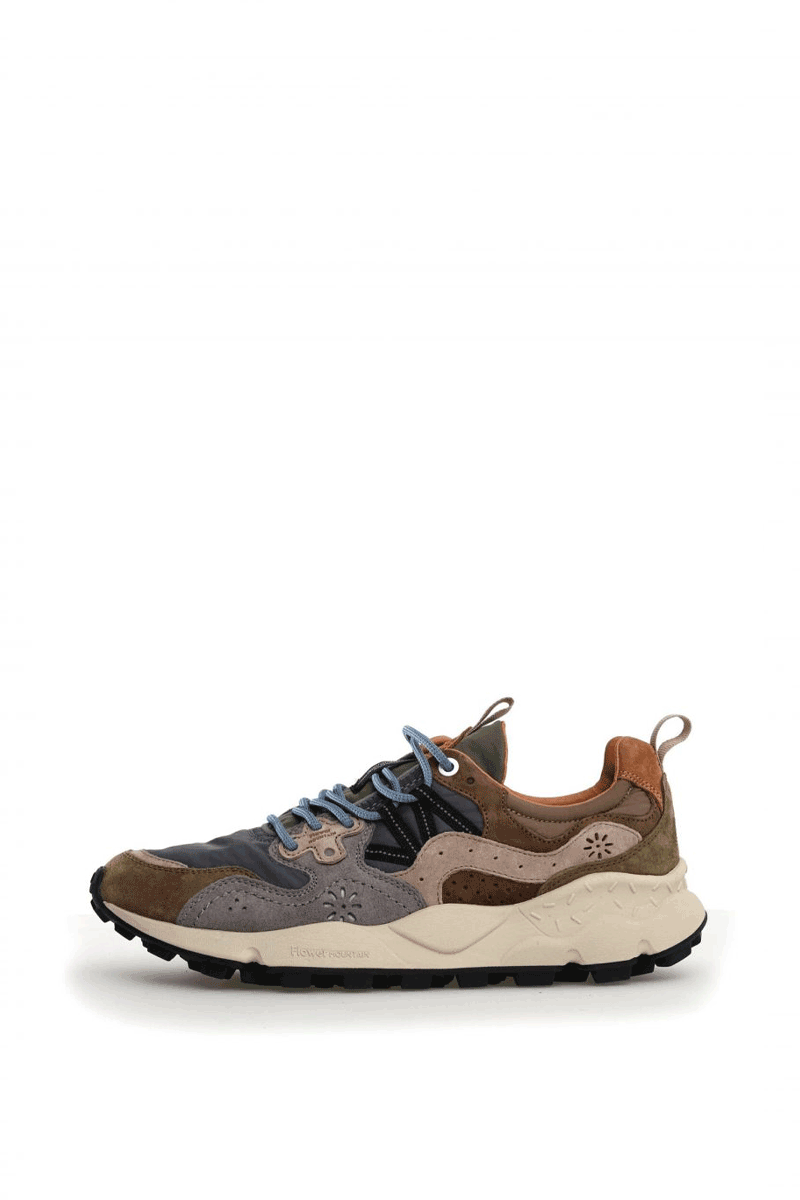 Flower Mountain Men's Sneakers Yamano 3 - 2017816 01 1f84 Military Grey Light Brown In Multi