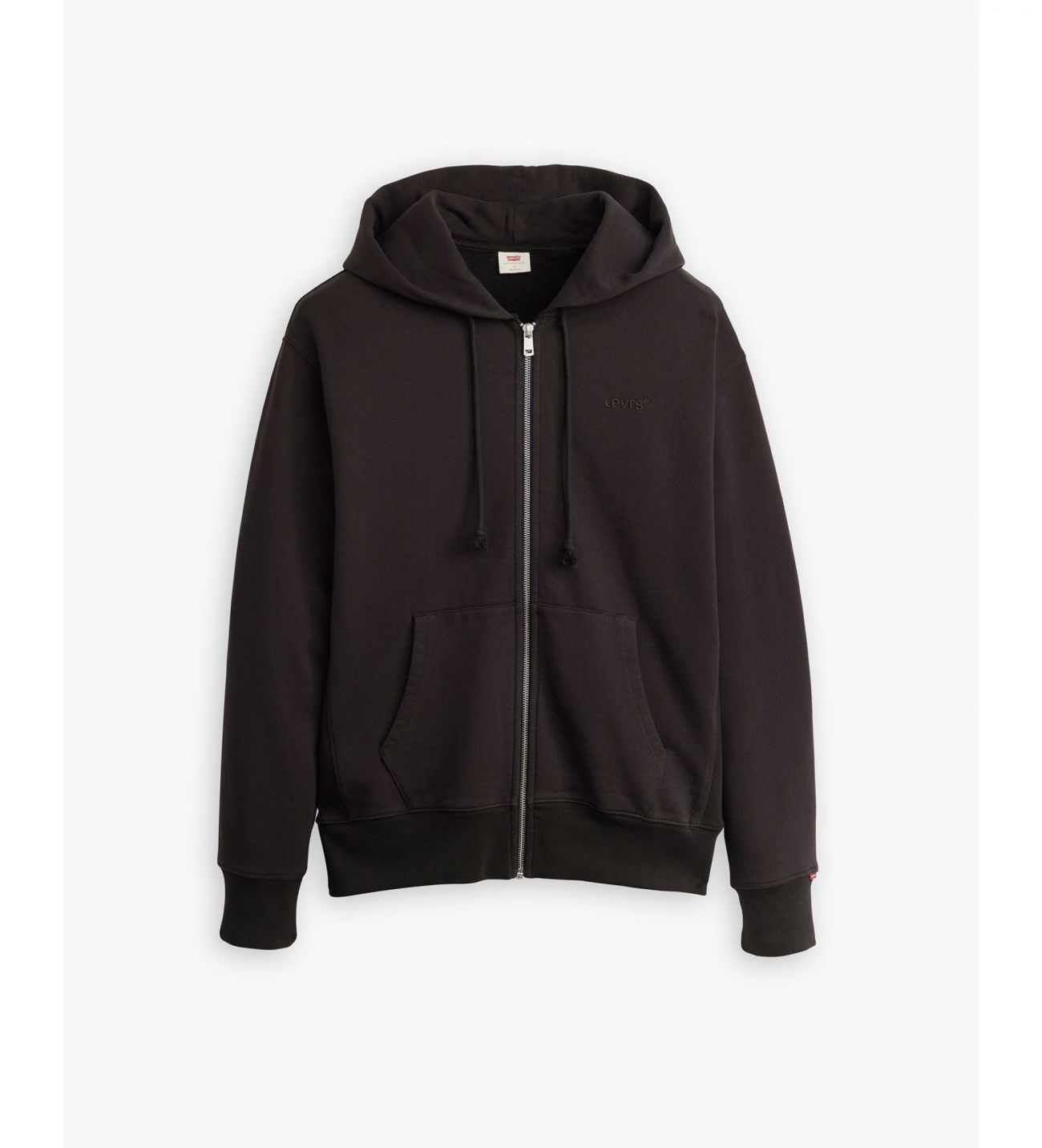 Levi's Women's Sweatshirt A9265 0000 Authentic Full Zip Black In Black