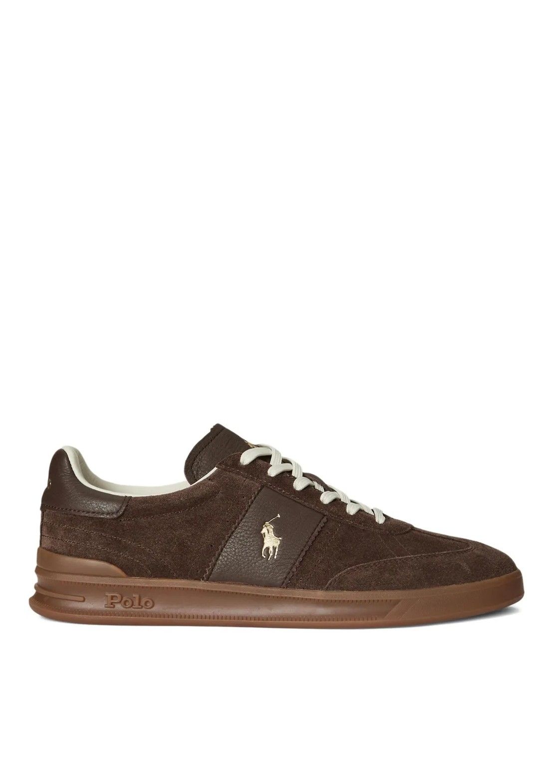 Polo Ralph Lauren Heritage Aera Suede Sneakers In Brown