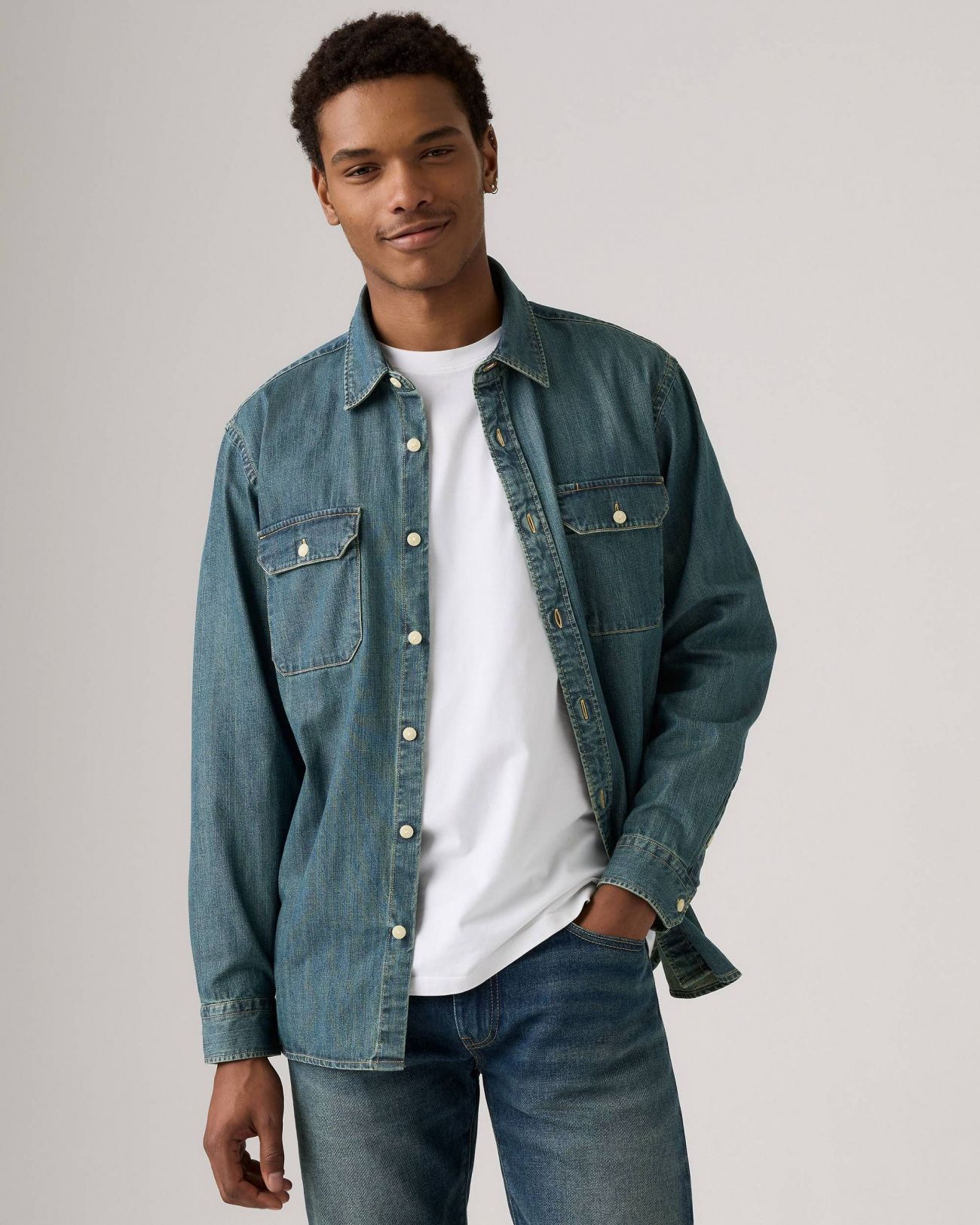 men's shirts levis 19573 0269 - jackson chopper dark wash