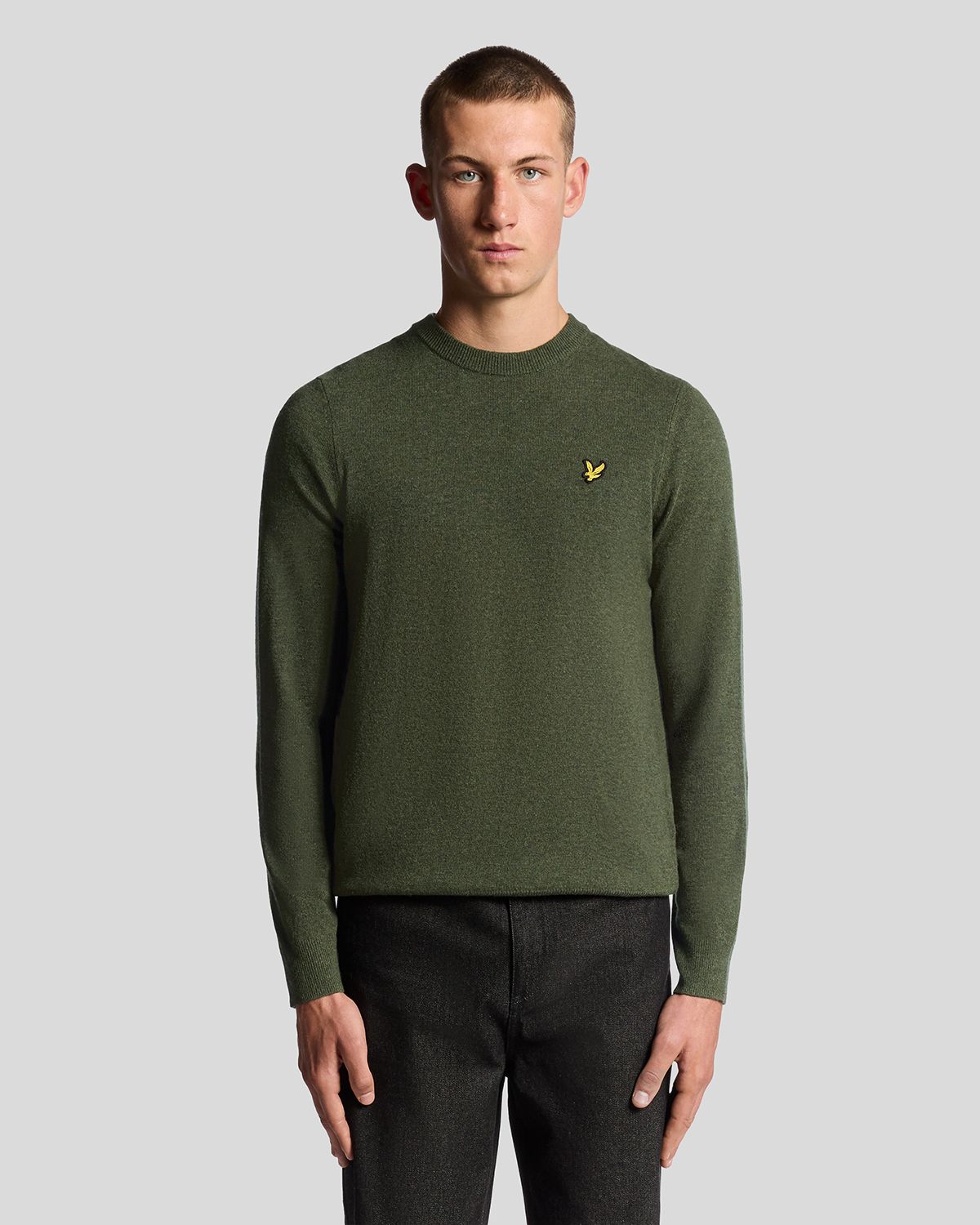 Lyle-and-scott-1874 Shirts Man Lyle And Scott 1874 Kn2114v Lambswool Blend W937 Deep Dephts Marl