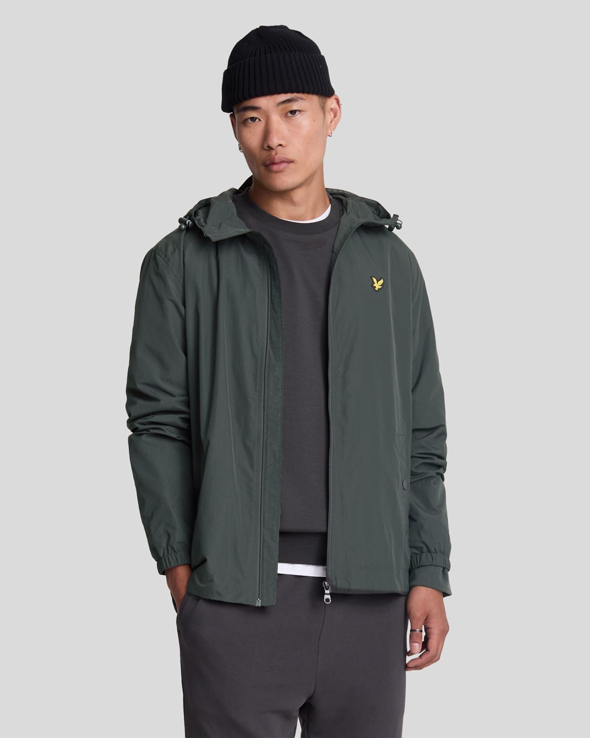 Lyle-and-scott-1874 Jackets And Jackets Man Lyle And Scott 1874 Jk464v Zip Throught Jkt W635 Gunmetal In Green