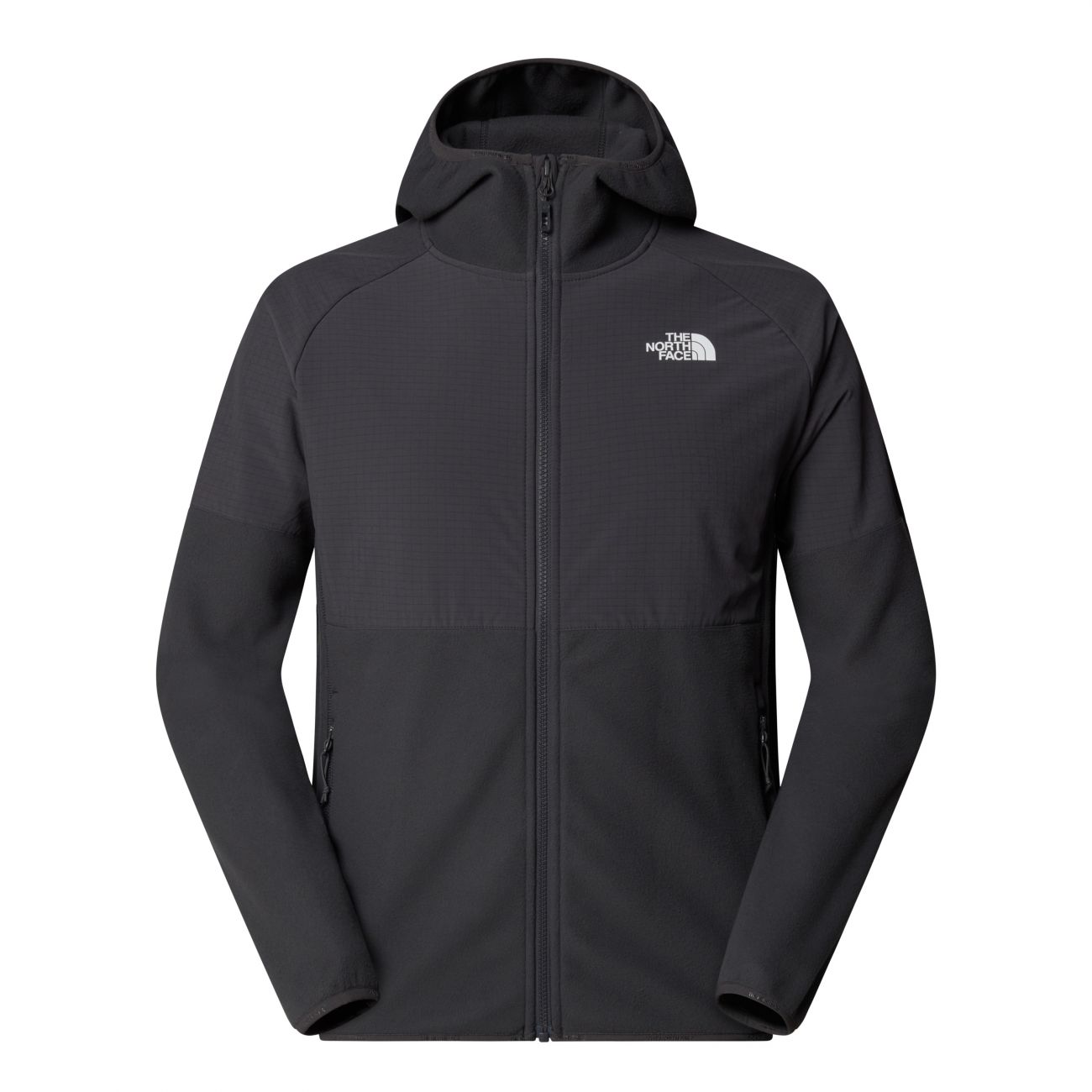 The North Face Jackets And Jackets Man  Nf0a89jju8m1 M Glacier Hw Fz Hd Asphg/tnfbk In Black