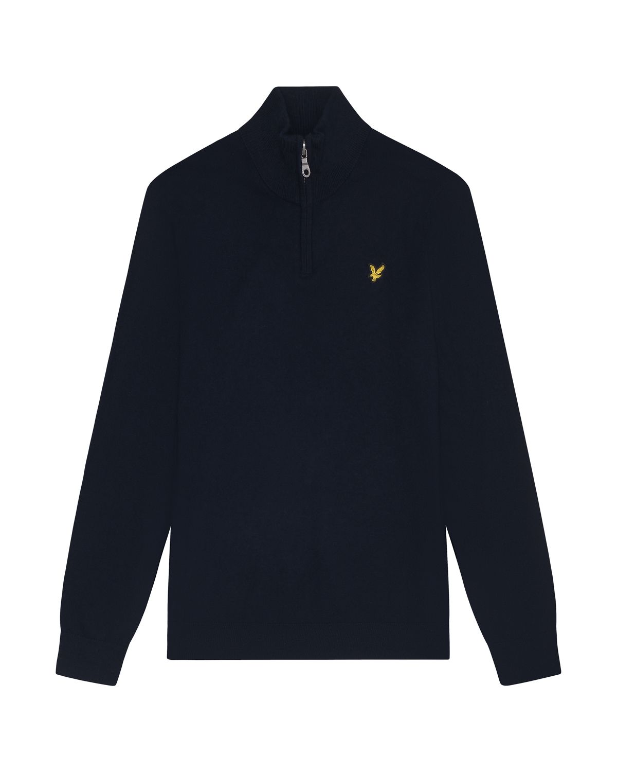 Lyle-and-scott-1874 Shirts Man Lyle And Scott 1874 Kn2112vc Ctttn Merino Qrtr Zip Jump Z271 Dark Navy In Blue