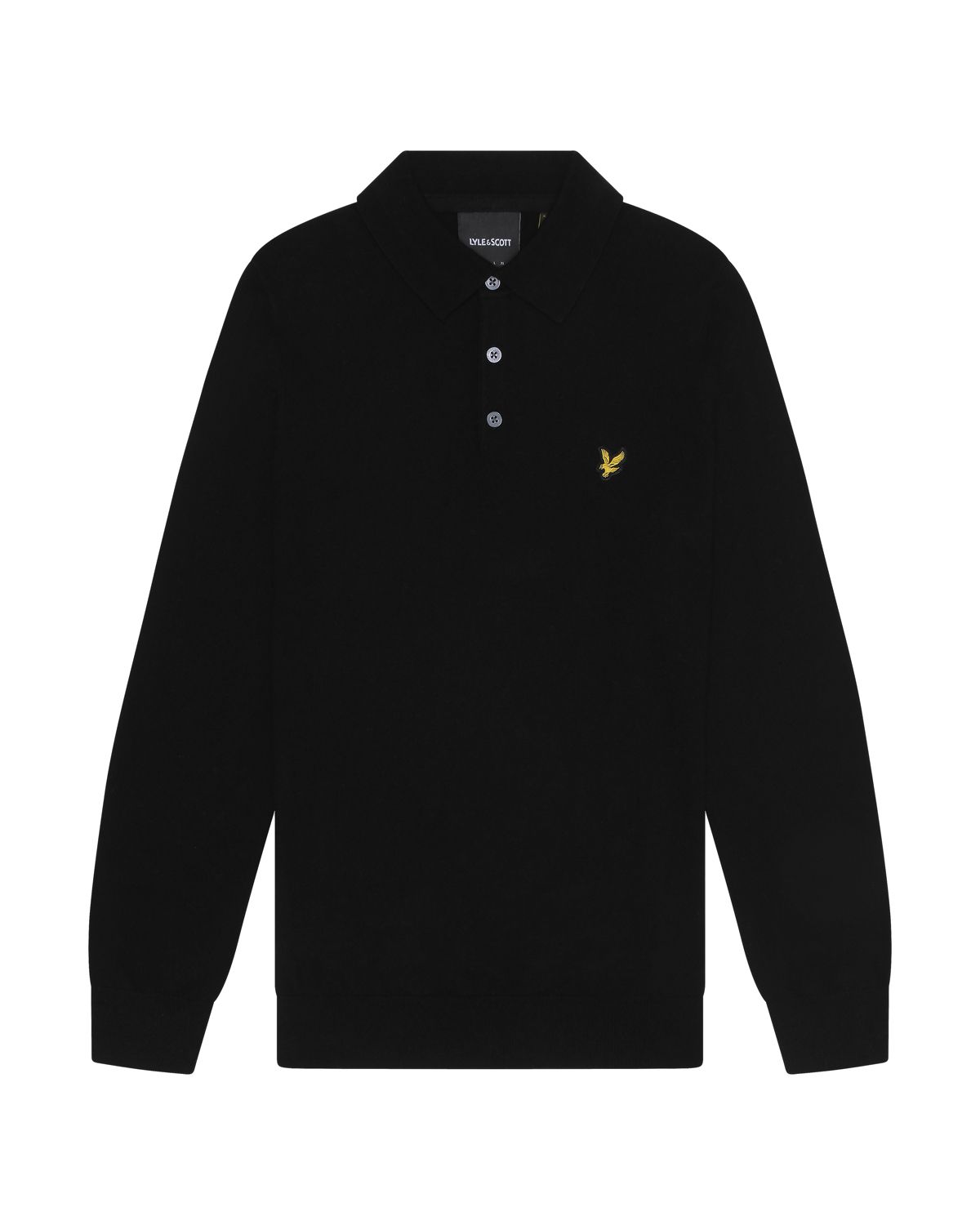 Lyle-and-scott-1874 Shirts Man Lyle And Scott 1874 Kn2313v Football Z865 Jet Black In Black